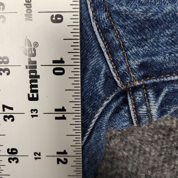 3X1 Sabina Distressed Raw Hem Button Fly Straight Denim Blue Jeans ITALY SIZE 26 - Picture 7 of 13